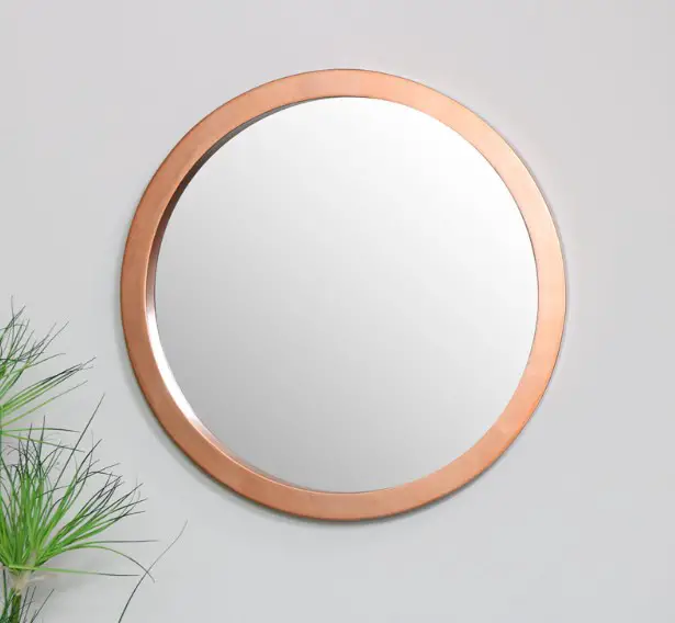 rose gold mirror for living room