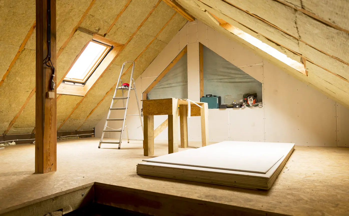 attic insulation work