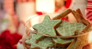 star-shaped cookies in jar for christmas