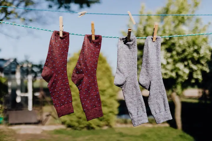 clothes hung to dry