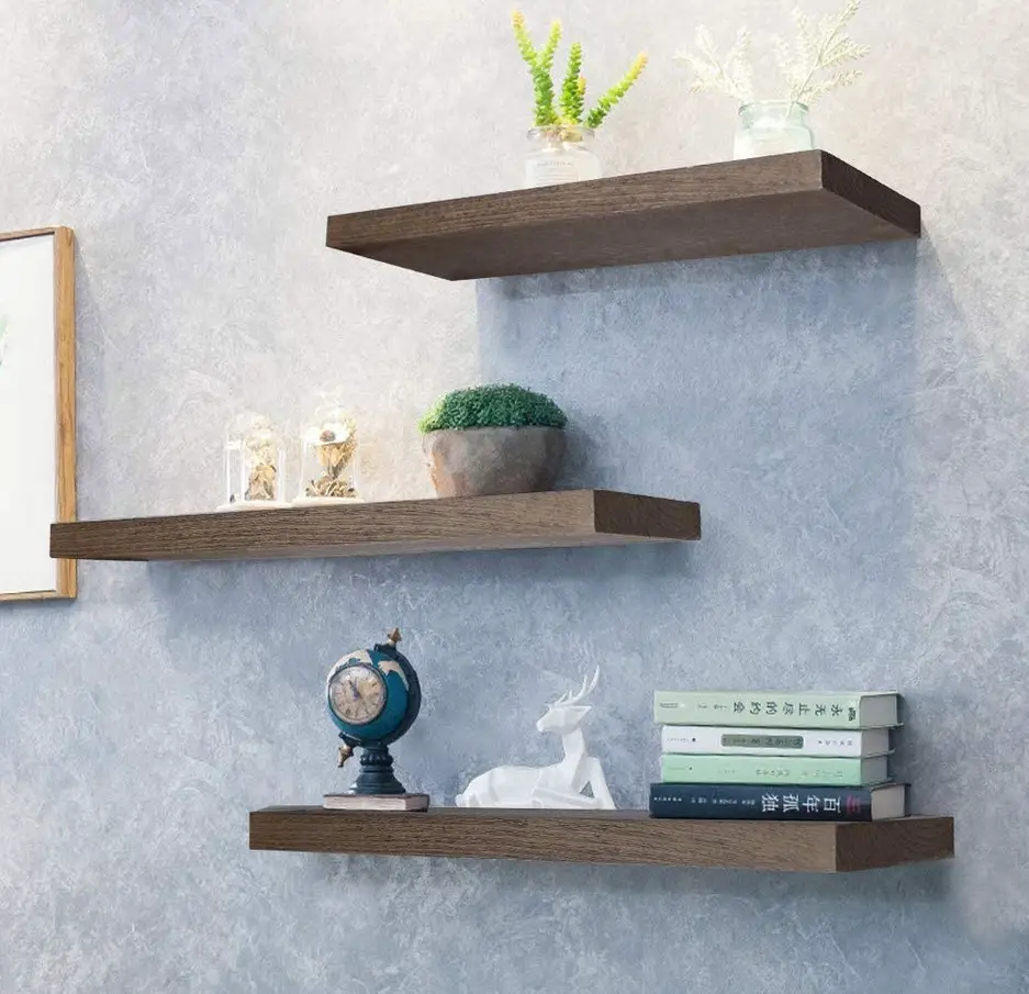 install floating shelves for minimalist feel